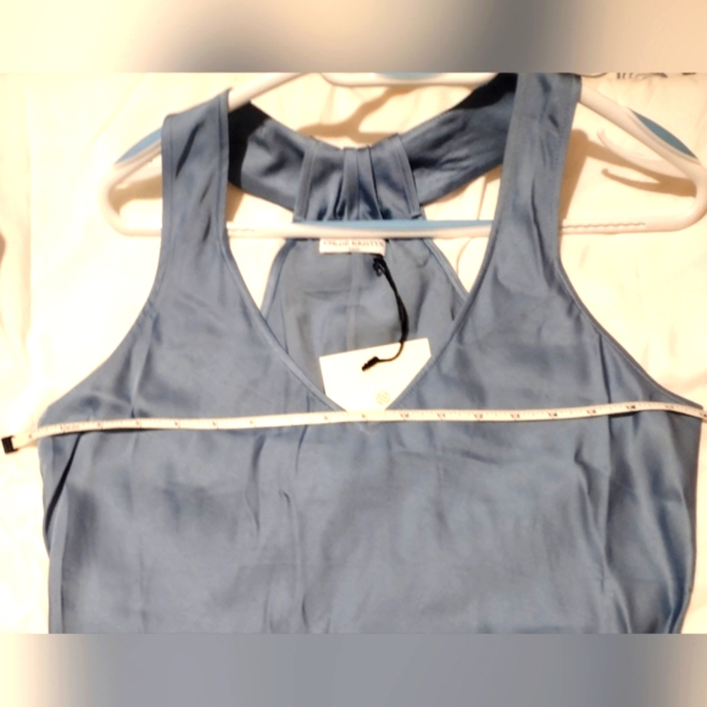 NWT🔥$335 Chloe Kristyn's Sleek "New Blue" Nina Sleeveless Dress 🤩 Sz Sm - Picture 4 of 13